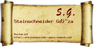 Steinschneider Géza névjegykártya